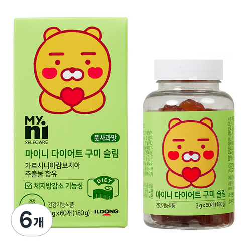 마이니 다이어트 구미 슬림 180g, 60정, 6개