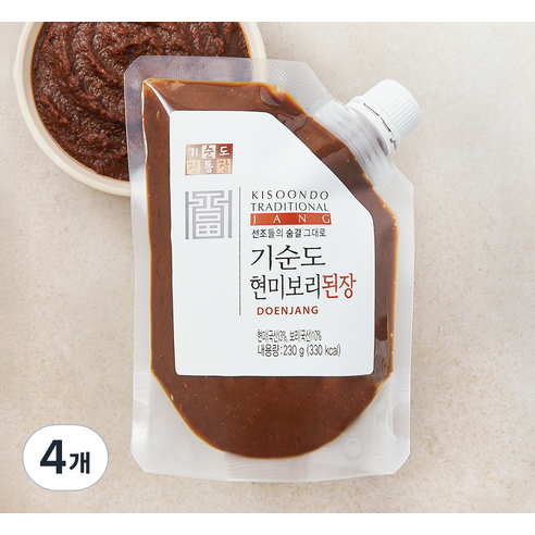기순도전통장 현미보리된장, 230g, 4개
