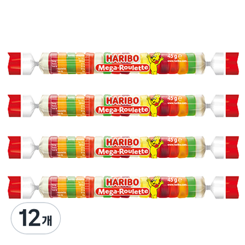 하리보 메가룰렛 젤리, 45g, 12개
