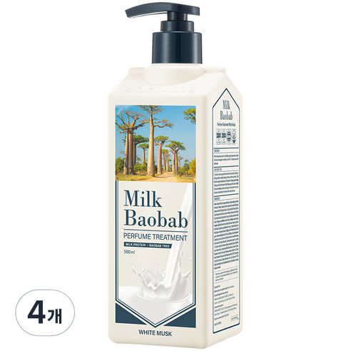 밀크바오밥 헤어트리트먼트 화이트머스크향, 500ml, 4개