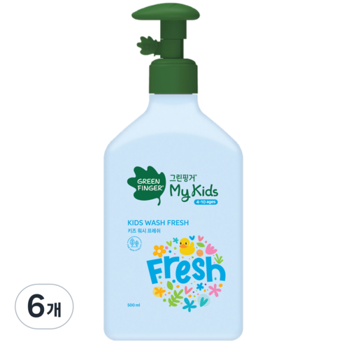 그린 핑거 마이 키즈 워시 프레쉬, 6개, 500ml
