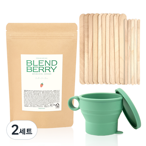 블렌드베리 화이트바닐라 셀프 왁싱 키트 모든부위용 250g, 2개
