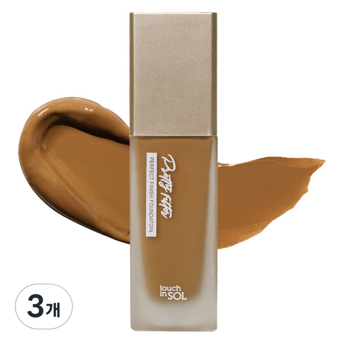 터치인솔 프리티필터 퍼펙트 피니시 파운데이션 35g, 5호 딥, 3개