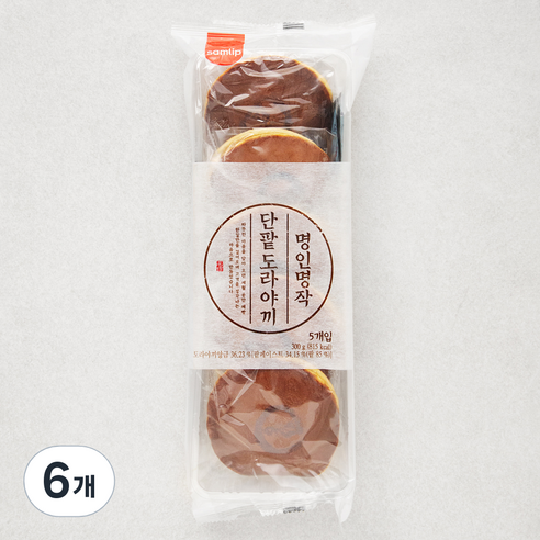 삼립 명작 단팥 펜케익, 60g, 5개입, 6개