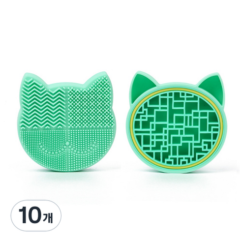 제이씨피 냥이 브러쉬 클렌저 패드 그린, 110g, 10개