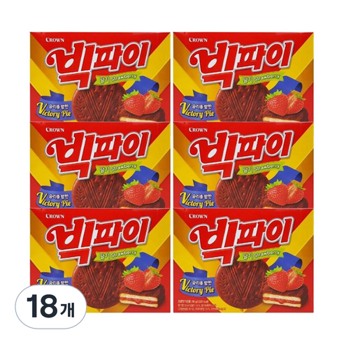 크라운 빅파이 딸기, 216g, 18개