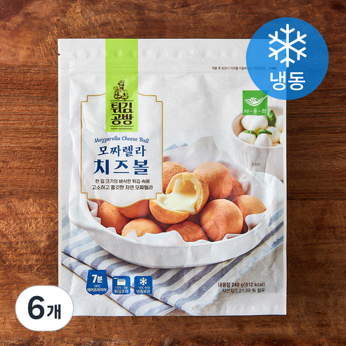 튀김공방 사옹원 치즈볼 (냉동), 240g, 6개