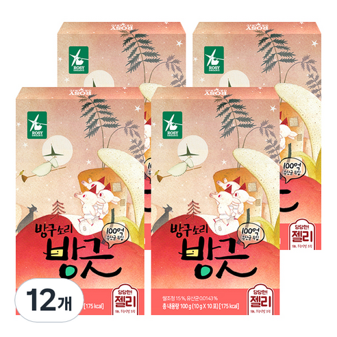로지오가닉 방구소리 방긋 100억 유산균 젤리, 10회분, 100g, 12개