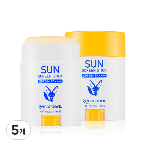 르나르도 썬 스크린 스틱 SPF50+ PA++++, 20g, 5개