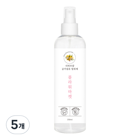 더허브샵 차량 & 섬유 탈취제 본품, 250ml, 5개, 플라워마켓