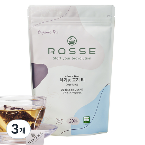 로쎄 유기농 호지차, 30g, 20개입, 3개