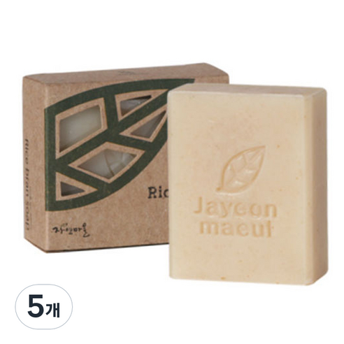 자연마을 쌀겨비누, 80g, 5개