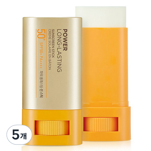 더페이스샵 파워 롱래스팅 선 스틱 SPF50+ PA++++, 18g, 5개