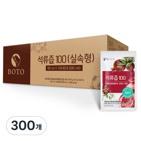 보뚜 석류즙 100, 90ml, 300개