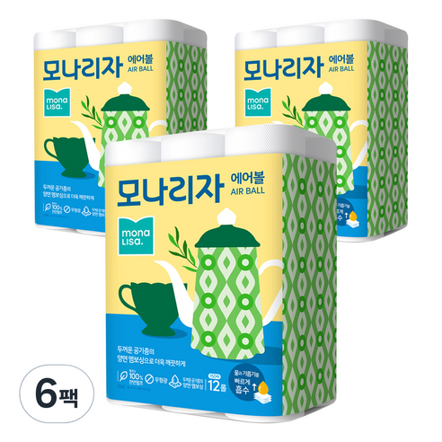 모나리자 에어볼 키친타올 150매, 72개