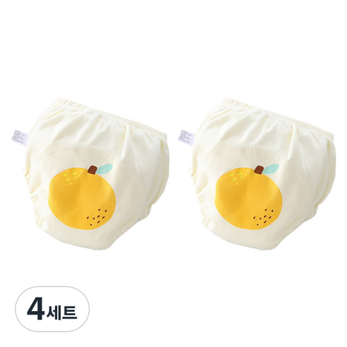 베베니즈 후르츠 유아 배변훈련팬티 2p, 오렌지, 4세트