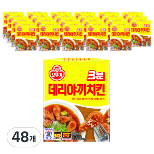오뚜기 3분 데리야끼치킨, 48개, 150g