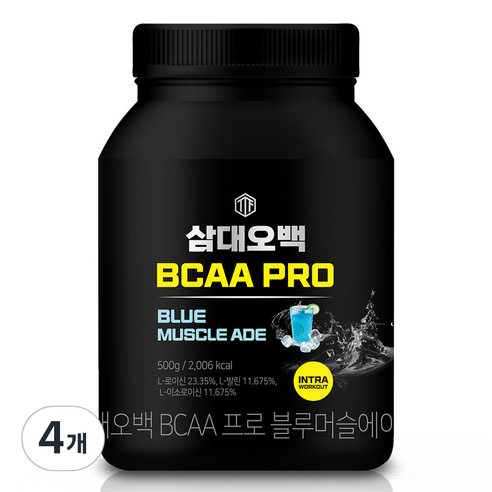 삼대오백 BCAA 프로 헬스보충제 블루머슬에이드, 33회분, 15g, 4개