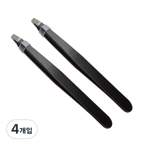 베라망 눈썹 족집게 핀셋, 4개, 블랙