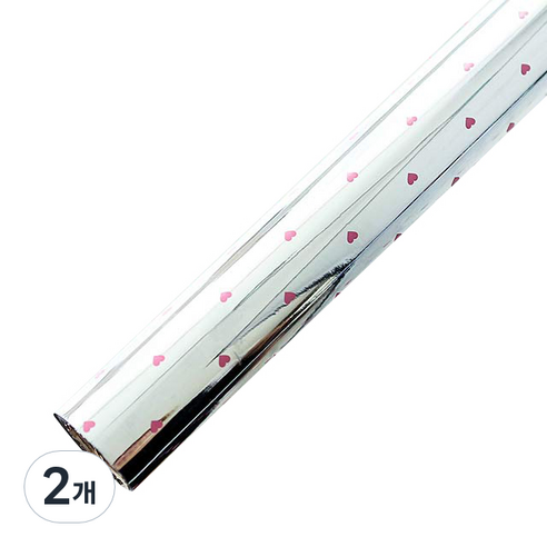 미니하트 비닐 증착 포장지 중 37.5cm x 17m, 핑크, 2개