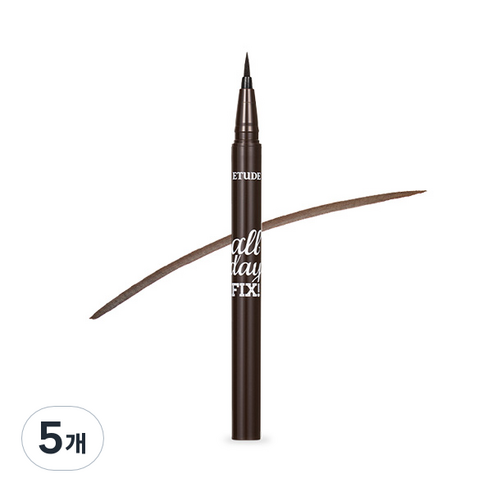 에뛰드 올 데이 픽스 펜 라이너 0.6g, 브라운, 5개