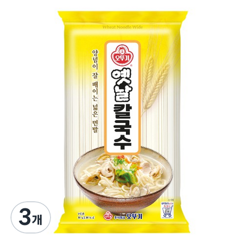 오뚜기 옛날 칼국수, 900g, 3개