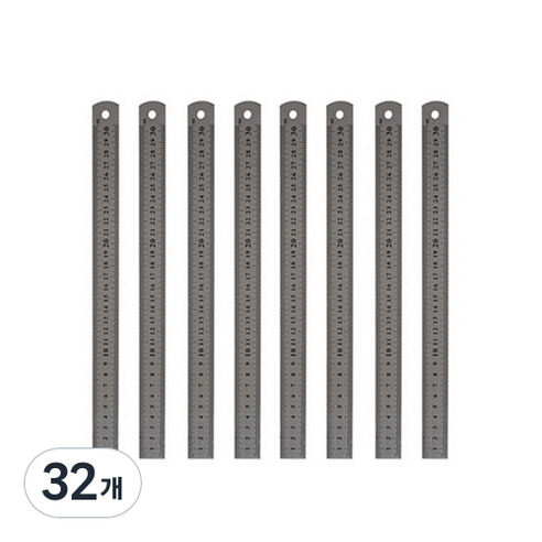 블루마토 스틸자 I-6 30cm, 혼합색상, 32개