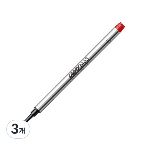 LAMY 캡있는 수성펜용 리필심 1.0mm, 레드, 3개