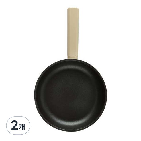 인터쿡 인덕션 센스 후라이팬 베이지, 24cm, 2개