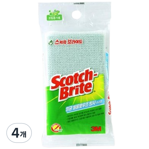 스카치브라이트 항균 망사 수세미, 1개입, 4개