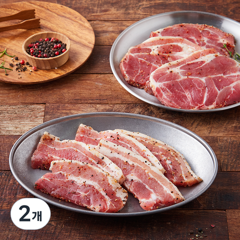 홈클로 시즈닝 삼겹목심더블팩 (냉장), 2개, 600g