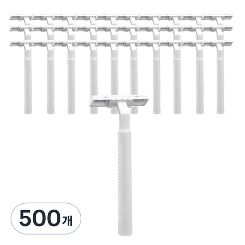 바스티 여행용 호텔 심플 일회용 면도기 화이트, 1개입, 500개