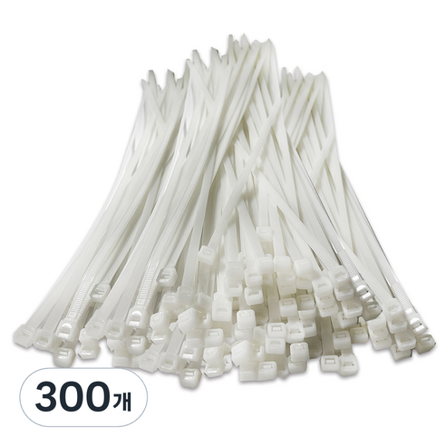 엔더 플렉시블 케이블 타이, 300개, 화이트