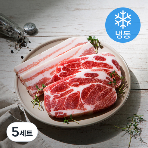 6다이닝 듀록 삼겹살 300g + 목살 300g (냉동), 5세트