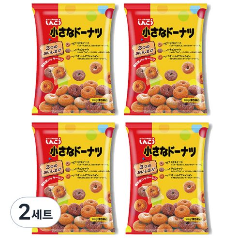 신코 미니도넛 360g 4p 세트, 90g, 8개