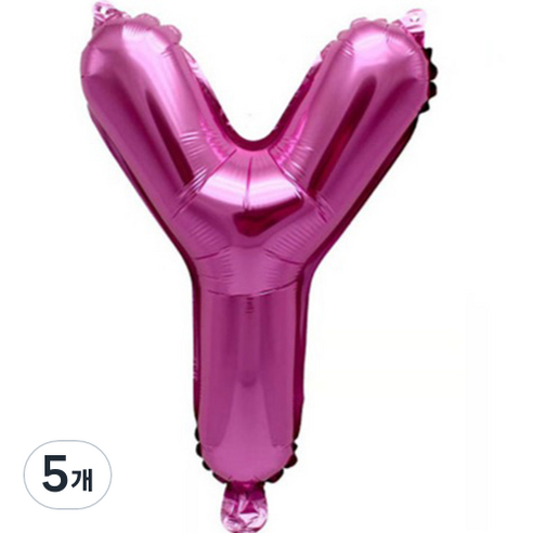 팡파티 레터링 알파벳 풍선 Y 40cm, 퍼플, 5개