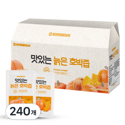 참앤들황토농원 맛있는 늙은 호박즙, 90ml, 240개