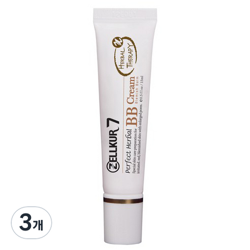 젤쿠어 허벌 비비 bb 보습 진정 보호 영양크림 15ml, 3개