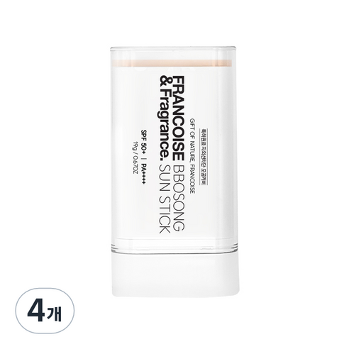 프랑스와즈 뽀송 선스틱 SPF50+ PA++++, 19g, 4개