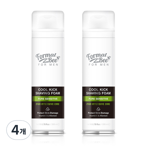 포멀비 포맨 쿨킥 쉐이빙 폼 퓨어 센서티브, 200ml, 4개