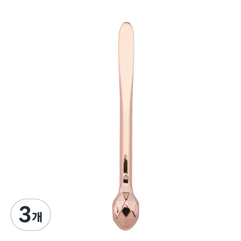 생각나래 스킨 케어 아이 마사지 스푼 다이아몬드, 로즈골드, 3개