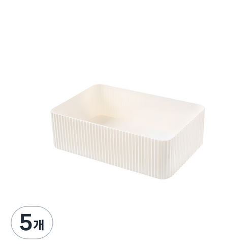 더자카 다용도 층층 심플 소품정리함, 5개, 화이트