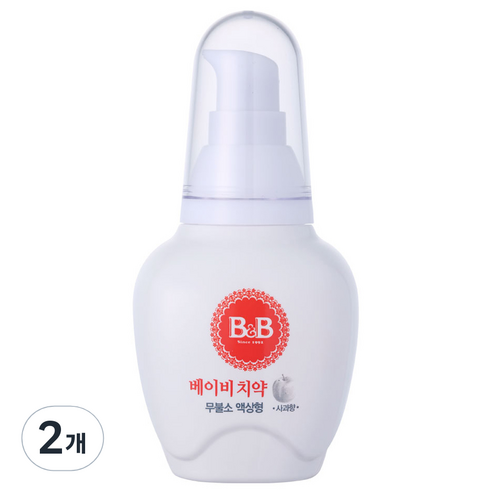 비앤비 베이비 치약 액상형 사과맛, 80g, 2개