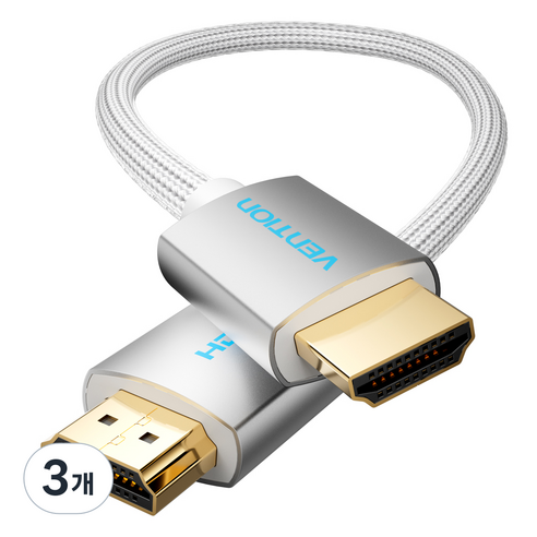 벤션 VENTION 아이언실버 4K HDMI 2.0 케이블 AV케이블 f.5m(AABIJ), 3개, 5m