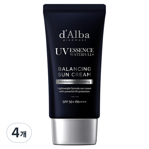 달바 워터풀 밸런싱 선크림 SPF50+ PA++++, 50ml, 4개
