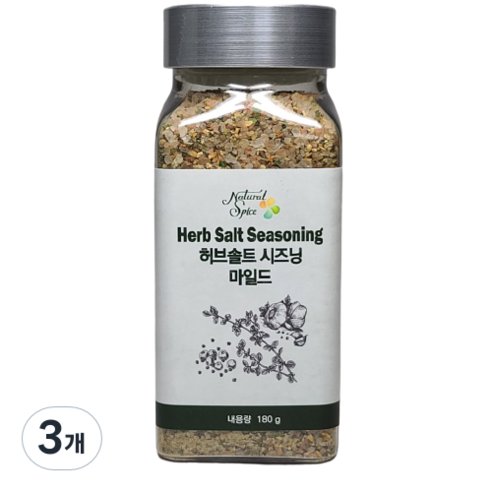 내츄럴스파이스 허브솔트시즈닝 마일드, 180g, 3개