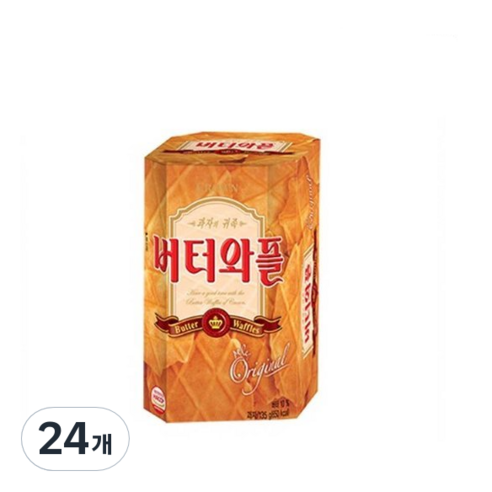 크라운 버터와플 6p, 135g, 24개
