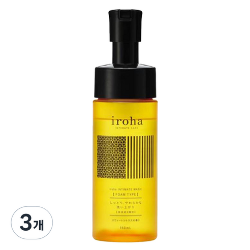 이로하 인티메이트 워시 폼 타입 여성청결제 스위트 시트러스향, 3개, 150ml