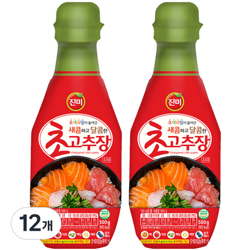 진미 새콤하고 달콤한 초고추장, 500g, 12개