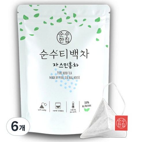 순수한집 자스민홍차 티백, 1g, 6개, 10개입